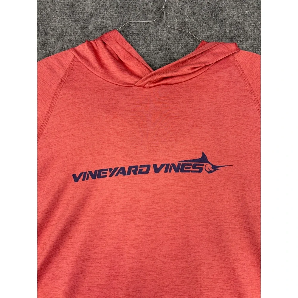 Vineyard Vines Performance Hoodie Mens XL Red Heathered Long Sleeve Fishing Top